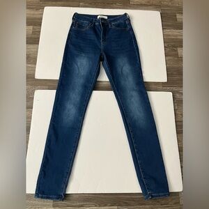 Kancan Women’s Jeans Skinny Stretch Mid Rise Size 7/27 Blue 5 Pockets Denim